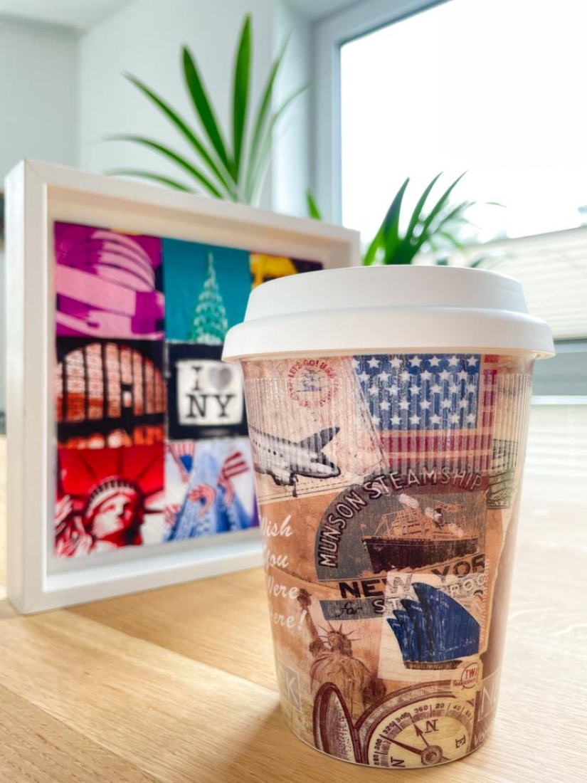 Coffee to go Mug "Wish you were here! - Traveler's Mug New York"